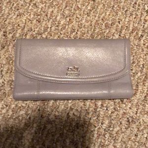 Beautiful gray coach wallet